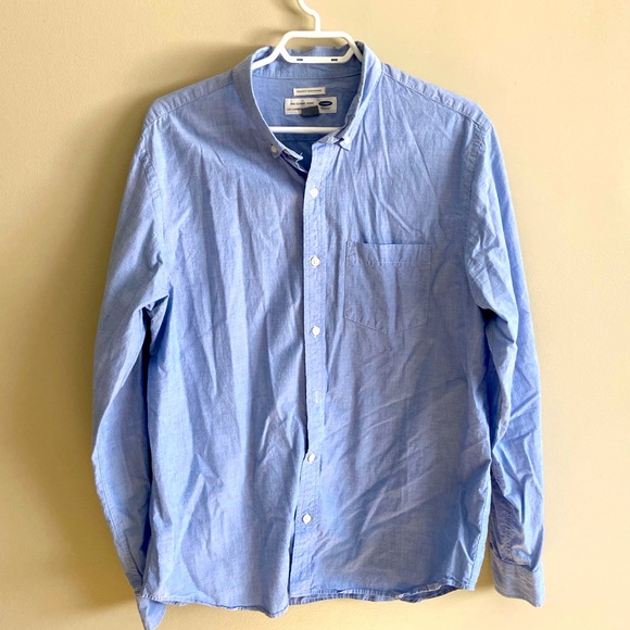 Old Navy Blue Classic Shirt in Regular Fit size large - Picture 1 of 4